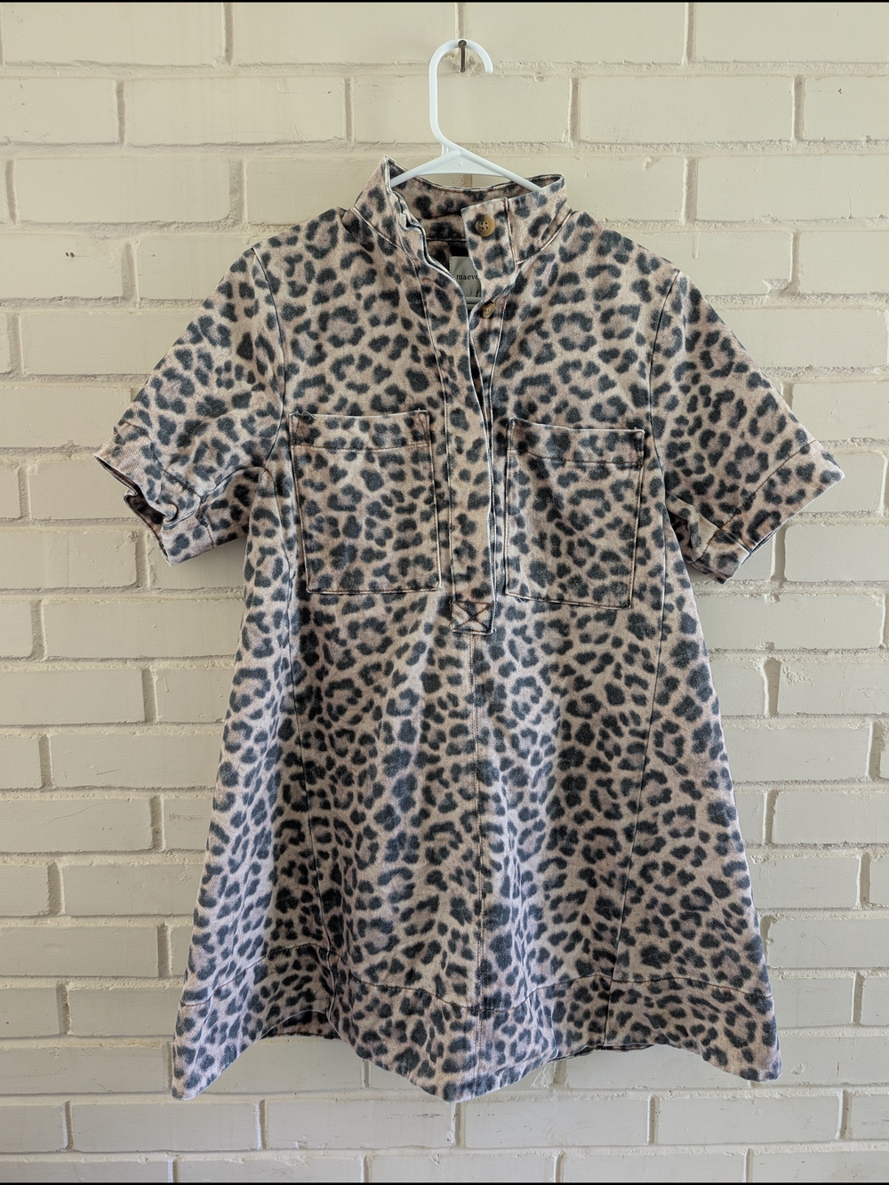 Anthropologie XS Maeve Jeannie Dress Leopard Animal Print